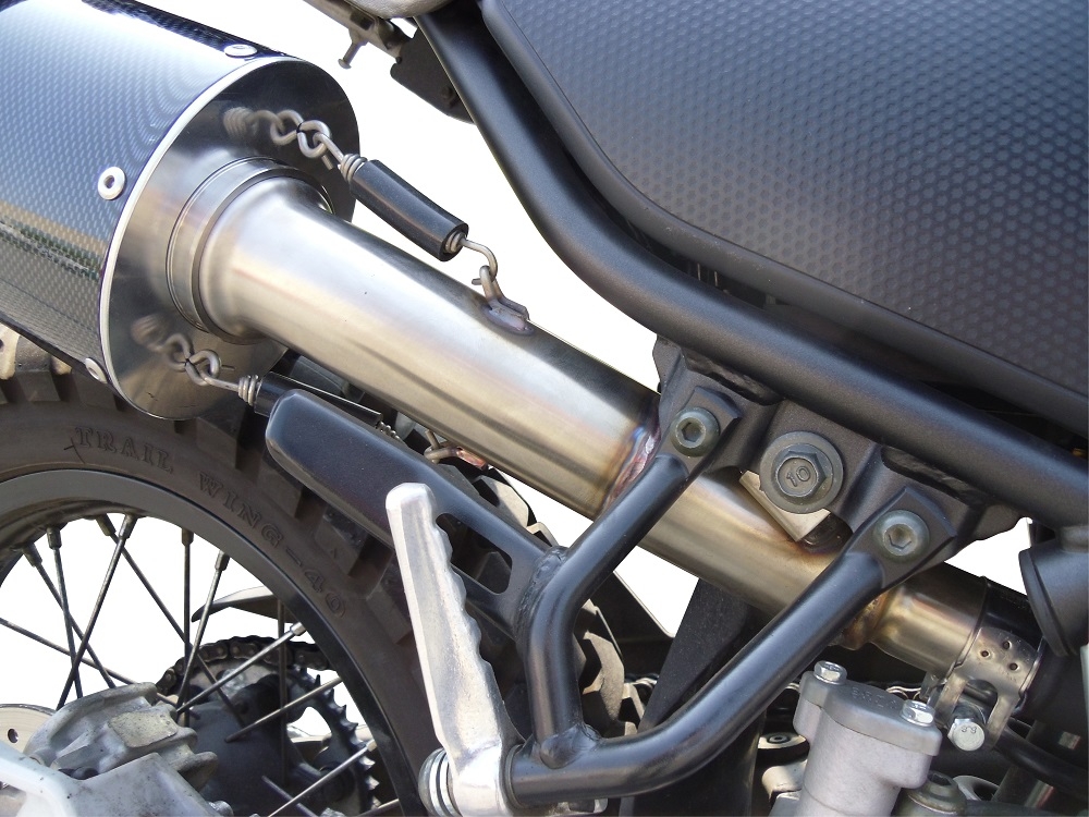 Exhaust compatible with Yamaha Tricker 250 2005-2008, Albus Ceramic, Slip-on exhaust including removable db killer and link pipe 