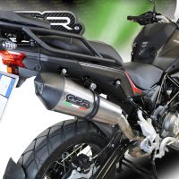 Exhaust compatible with Benelli Trk 502 X 2017-2020, GP Evo4 Titanium, Slip-on exhaust including removable db killer and link pipe 