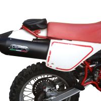 Exhaust compatible with Yamaha Tt 600 1983-1997, Furore Nero, Slip-on exhaust including removable db killer and link pipe 