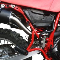 Exhaust compatible with Yamaha Tt 600 1983-1997, Satinox , Slip-on exhaust including removable db killer and link pipe 