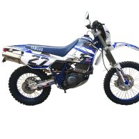 Exhaust compatible with Yamaha Tt 600 1983-1997, Trioval, Slip-on exhaust including removable db killer and link pipe 
