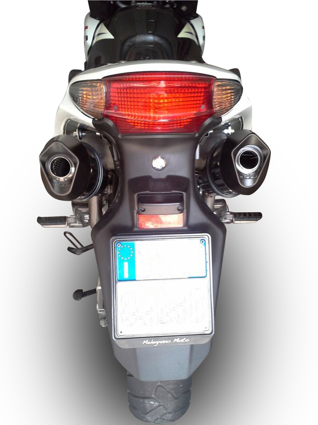Exhaust compatible with Honda Varadero 1000 1999-2011, Furore Nero, Dual slip-on including removable db killers and link pipes 
