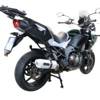 Exhaust compatible with Kawasaki Versys 1000 2019-2020, Albus Evo4, Slip-on exhaust including removable db killer and link pipe, EPA-compliant 