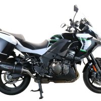 Exhaust compatible with Kawasaki Versys 1000 2021-2024, Furore Evo4 Nero, Slip-on exhaust including removable db killer and link pipe, EPA-compliant 