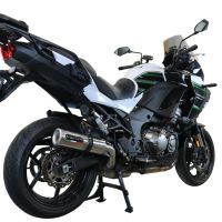 Exhaust compatible with Kawasaki Versys 1000 2021-2024, M3 Inox , Slip-on exhaust including removable db killer and link pipe, EPA-compliant 