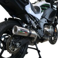 Exhaust compatible with Kawasaki Versys 1000 2021-2024, M3 Inox , Slip-on exhaust including removable db killer and link pipe, EPA-compliant 