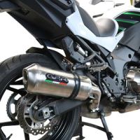Exhaust compatible with Kawasaki Versys 1000 2019-2020, Satinox , Slip-on exhaust including removable db killer and link pipe, EPA-compliant 