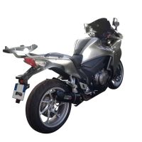 Exhaust compatible with Honda VFR1200F I.E. 2010-2016, Furore Nero, Slip-on exhaust including removable db killer and link pipe 