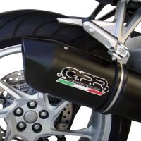 Exhaust compatible with Honda VFR1200F I.E. 2010-2016, Furore Nero, Slip-on exhaust including removable db killer and link pipe 