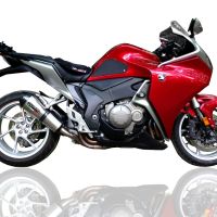 Exhaust compatible with Honda VFR1200F I.E. 2010-2016, Gpe Ann. titanium, Slip-on exhaust including removable db killer and link pipe 