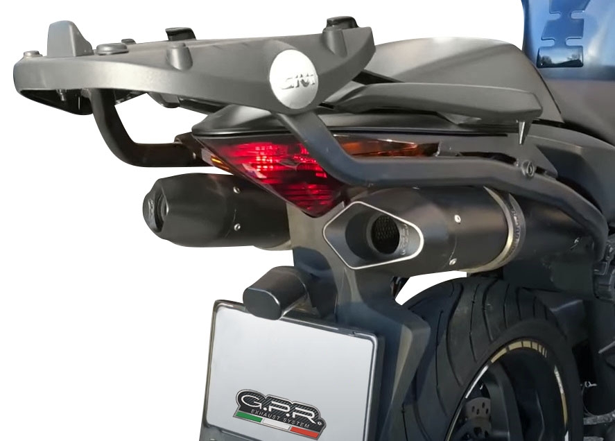 Exhaust compatible with Honda VFR800 V-Tec 2002-2013, Furore Nero, Dual slip-on including removable db killers and link pipes 