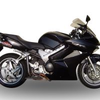 Exhaust compatible with Honda VFR800 V-Tec 2002-2013, Gpe Ann. titanium, Dual slip-on including removable db killers and link pipes 