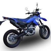 Exhaust compatible with Yamaha WR250X/R 2007-2019, Furore Nero, Slip-on exhaust including removable db killer and link pipe 