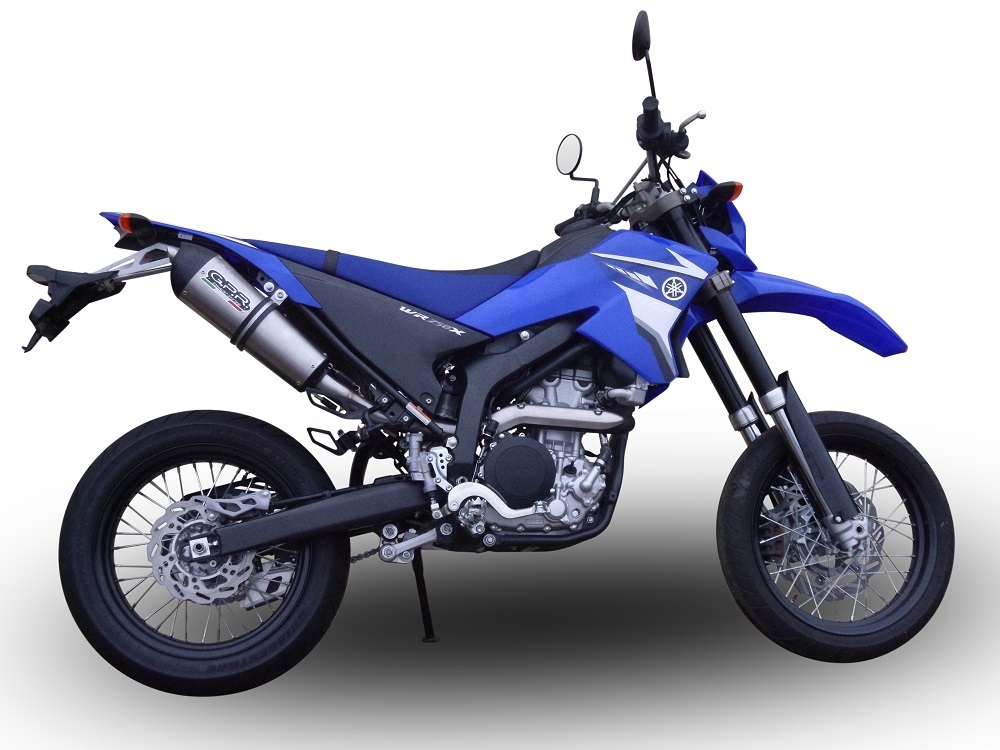 Exhaust compatible with Yamaha WR250X/R 2007-2019, Gpe Ann. titanium, Slip-on exhaust including removable db killer and link pipe 