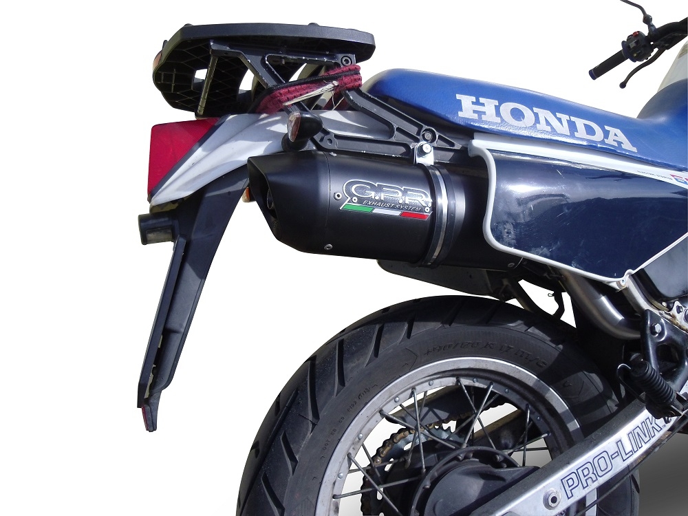Exhaust compatible with Honda XL600 LM-RM 1985-1989, Furore Nero, Slip-on exhaust including removable db killer and link pipe 