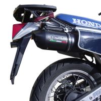 Exhaust compatible with Honda XL600 LM-RM 1985-1989, Furore Nero, Slip-on exhaust including removable db killer and link pipe 