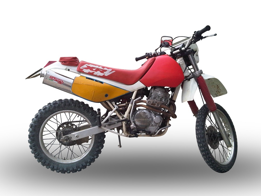 Exhaust compatible with Honda XR600R 1991-1999, Trioval, Slip-on exhaust including removable db killer and link pipe 