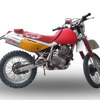 Exhaust compatible with Honda XR600R 1991-1999, Trioval, Slip-on exhaust including removable db killer and link pipe 