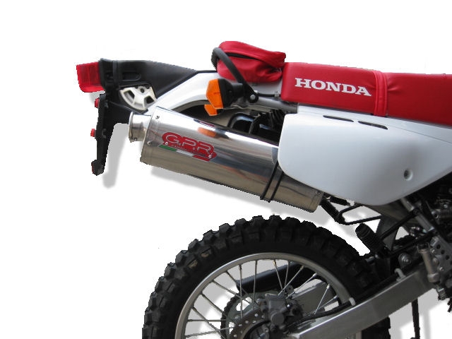 Exhaust compatible with Honda XR600R 1991-1999, Trioval, Slip-on exhaust including removable db killer and link pipe 