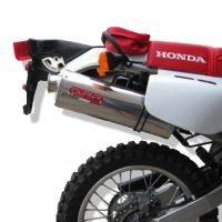 Exhaust compatible with Honda XR600R 1991-1999, Trioval, Slip-on exhaust including removable db killer and link pipe 
