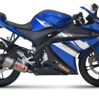 Exhaust compatible with Yamaha YZF 125 R 2008-2013, Gpe Ann. titanium, Full system exhaust, including removable db killer 