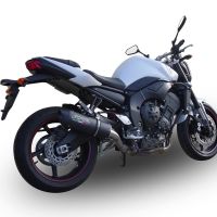 Exhaust compatible with Yamaha FZ1 2006-2014, Furore Nero, Slip-on exhaust including removable db killer and link pipe 