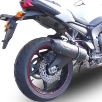 Exhaust compatible with Yamaha FZ1 2006-2014, Furore Nero, Slip-on exhaust including removable db killer and link pipe 