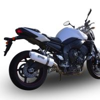 Exhaust compatible with Yamaha FZ1 2006-2014, Albus Ceramic, Slip-on exhaust including removable db killer and link pipe 