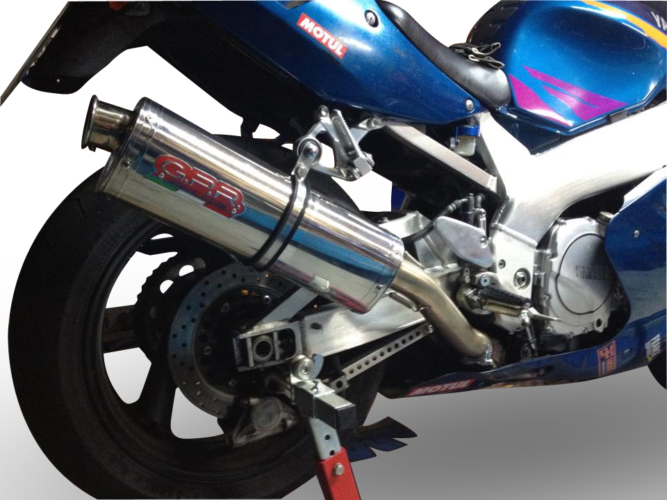 Exhaust compatible with Yamaha Yzf 750 1993-1998, Trioval, Slip-on exhaust including removable db killer and link pipe, EPA-compliant 