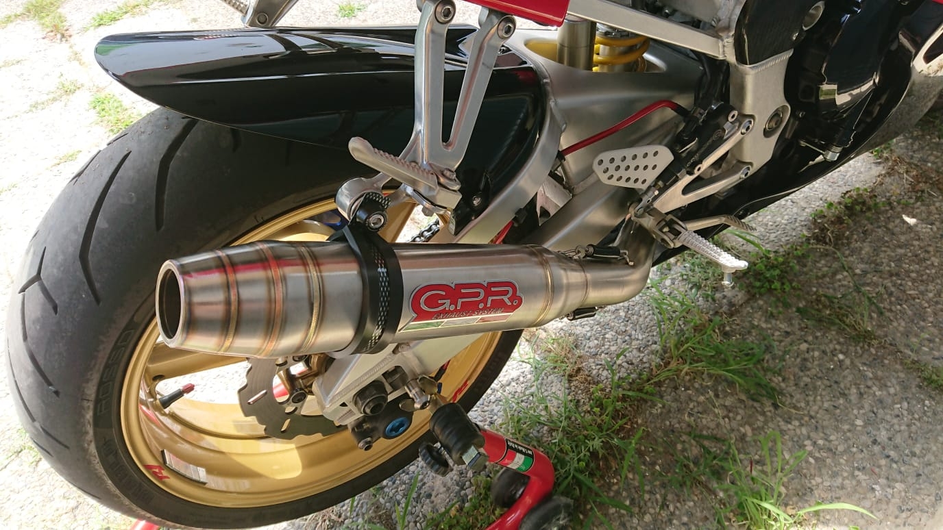 Exhaust compatible with Yamaha YZF 1000 R1 1998-2001, Deeptone Inox, Slip-on exhaust including removable db killer and link pipe 