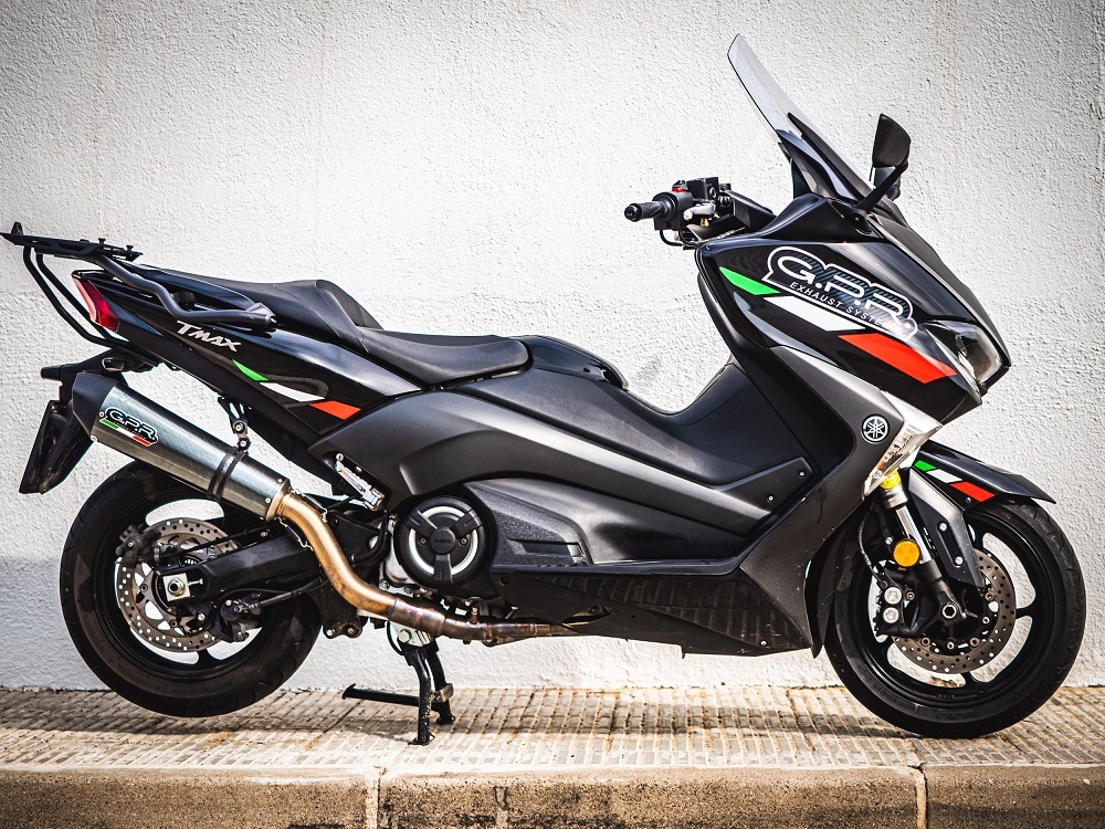 Exhaust compatible with Yamaha T-Max 560 2020-2021, Gpe Ann. Poppy, Full system exhaust, including removable db killer 