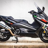 Exhaust compatible with Yamaha T-Max 560 2020-2021, Gpe Ann. Poppy, Full system exhaust, including removable db killer 