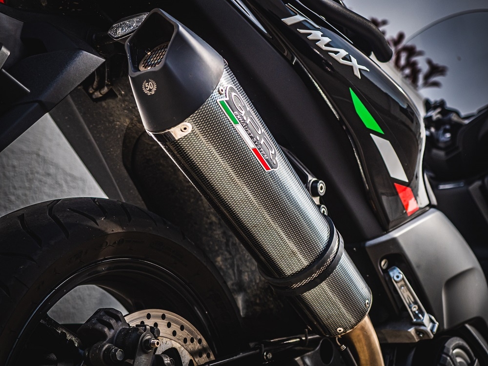 Exhaust compatible with Yamaha T-Max 560 2020-2021, Gpe Ann. Poppy, Full system exhaust, including removable db killer 