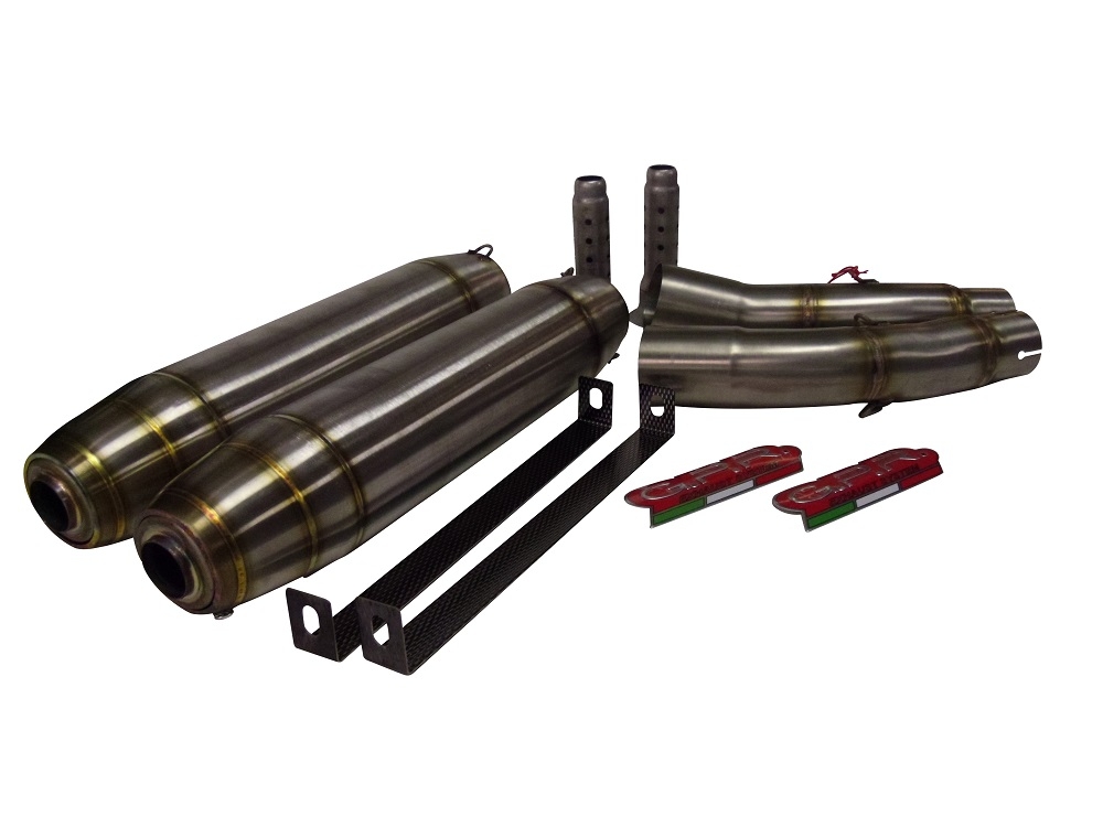 Exhaust compatible with Yamaha YZF 1000 R1 2004-2006, Deeptone Inox, Dual slip-on including removable db killers and link pipes 