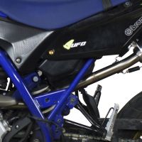 Exhaust compatible with Yamaha WR125X 2009-2014, Furore Nero, Slip-on exhaust including removable db killer and link pipe 