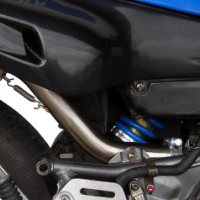 Exhaust compatible with Yamaha Xt 600 - E - K 1985-2002, Trioval, Slip-on exhaust including removable db killer and link pipe, EPA-compliant 