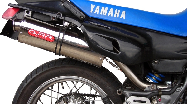 Exhaust compatible with Yamaha Xt 600 - E - K 1985-2002, Trioval, Slip-on exhaust including removable db killer and link pipe, EPA-compliant 