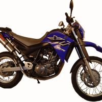 Exhaust compatible with Yamaha Xt 660 X-R 2004-2014, Gpe Ann. titanium, Dual slip-on including removable db killers and link pipes 