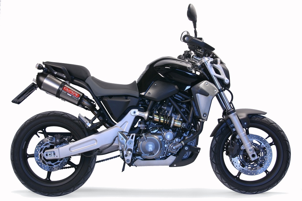 Exhaust compatible with Yamaha MT03 660 2006-2013, Gpe Ann. titanium, Dual slip-on including removable db killers and link pipes 