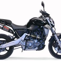 Exhaust compatible with Yamaha MT03 660 2006-2013, Gpe Ann. titanium, Dual slip-on including removable db killers and link pipes 