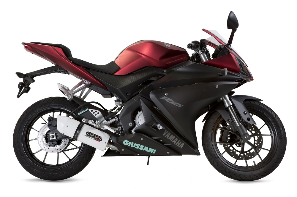 Exhaust compatible with Yamaha YZF 125 R 2017-2018, Albus Ceramic, Full system exhaust, including removable db killer 