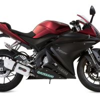 Exhaust compatible with Yamaha YZF 125 R 2017-2018, Albus Ceramic, Full system exhaust, including removable db killer 
