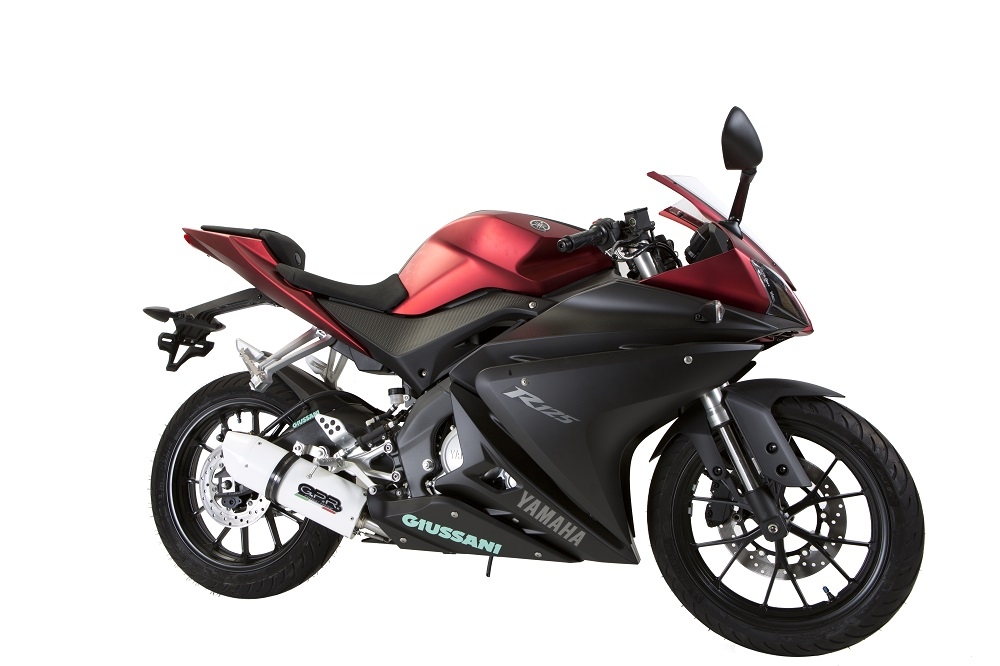 Exhaust compatible with Yamaha YZF 125 R 2017-2018, Albus Ceramic, Full system exhaust, including removable db killer 