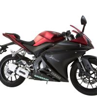 Exhaust compatible with Yamaha YZF 125 R 2017-2018, Albus Ceramic, Full system exhaust, including removable db killer 