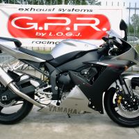 Exhaust compatible with Yamaha YZF 1000 R1 2002-2003, Trioval, Slip-on exhaust including removable db killer and link pipe 