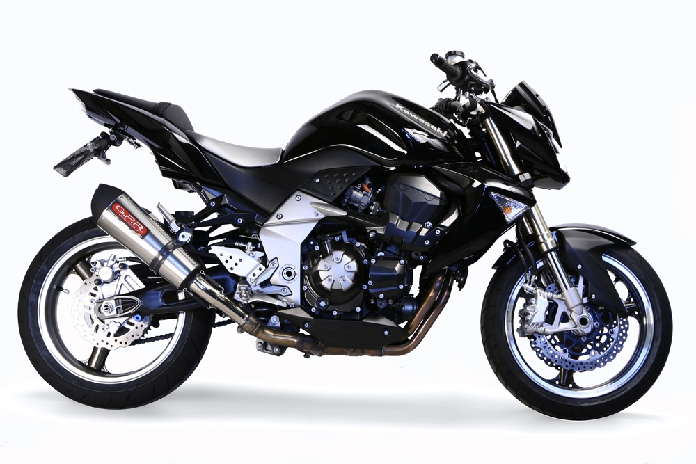 Exhaust compatible with Kawasaki Z1000 2007-2009, Gpe Ann. titanium, Dual slip-on including removable db killers and link pipes 