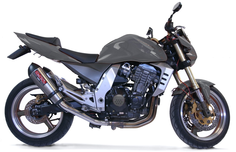 Exhaust compatible with Kawasaki Z1000 2003-2006, Gpe Ann. titanium, Dual slip-on including removable db killers and link pipes 