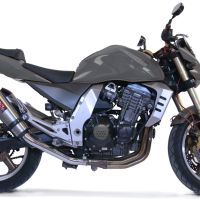 Exhaust compatible with Kawasaki Z1000 2003-2006, Gpe Ann. titanium, Dual slip-on including removable db killers and link pipes 