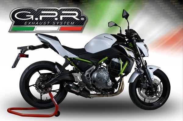 Exhaust compatible with Kawasaki Z 650 650 EX650M 2023-2024, Gpe Ann. Poppy, Full system exhaust, including removable db killer 