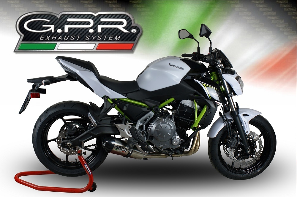 Exhaust compatible with Kawasaki Z 650 650 EX650M 2023-2024, Gpe Ann. titanium, Full system exhaust, including removable db killer 